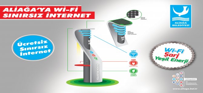 Aliağa Belediyesi’nden Ücretsiz Sınırsız İnternet Hizmeti