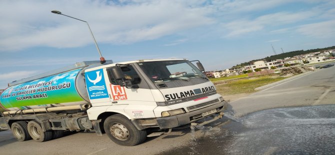 Aliağa’da Cadde ve Sokaklar Her Gün Dezenfekte Ediliyor