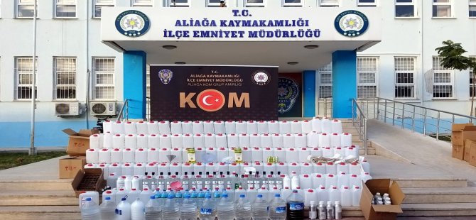 Aliağa Polisinden Kaçak Alkol Operasyonu