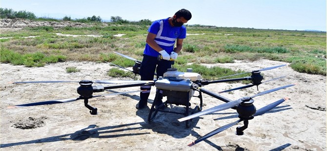 İzmir’de sivrisinek ile dronlu mücadele