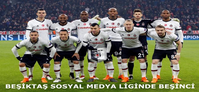 Beşiktaş Sosyal Medya Liginde Beşinci