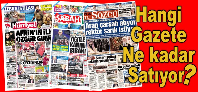 Hangi Gazete Ne Kadar Satıyor? 5 – 11 Mart 2018