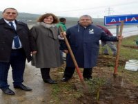 Aliağa’da Bin Adet Zeytin Fidanı Toprakla Buluşturuldu